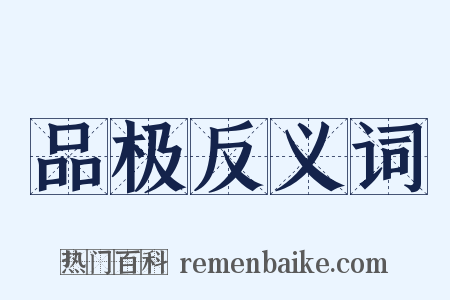 品极反义词是什么意思的图片